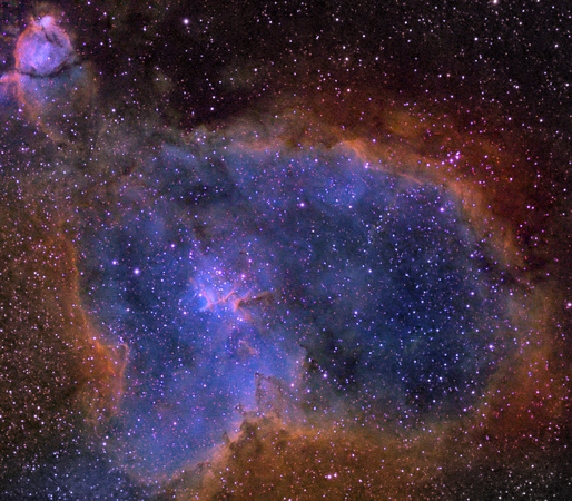 The Heart Nebula-Hubble Palette