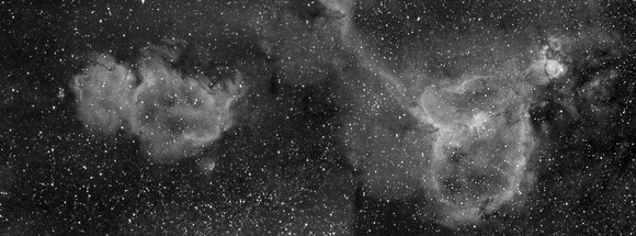 The Heart and Soul Nebulae - A 4-frame Mosaic